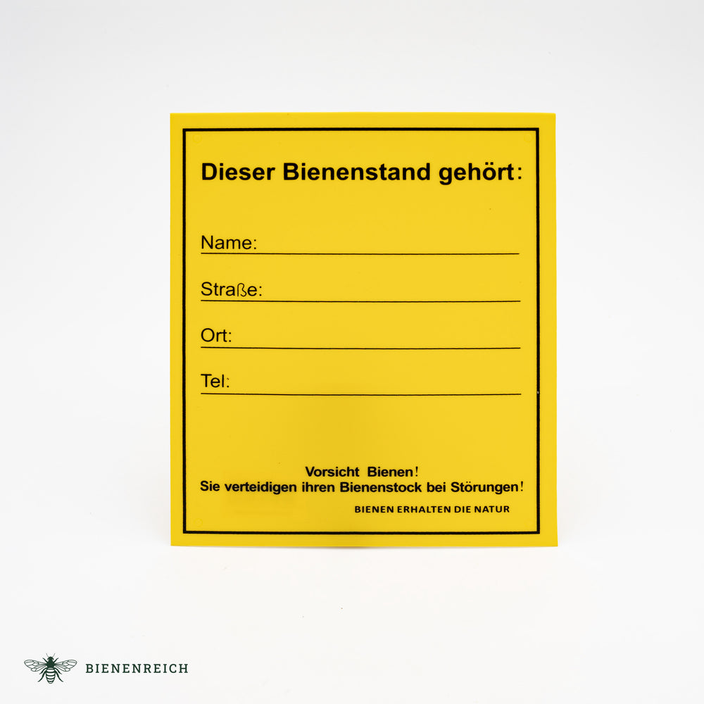Infoschild Bienenstand klein